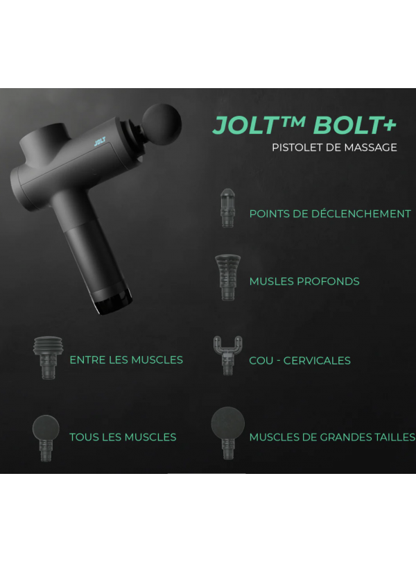 Pistola de masaje Jolt Bolt+