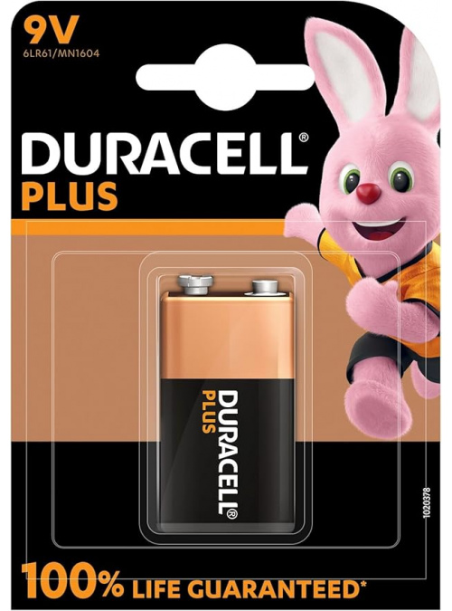 Pila 9V 6LR61 DURACELL Plus...