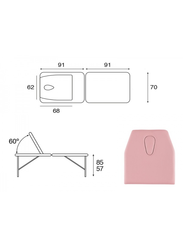 Camilla Plegable Madera C3214