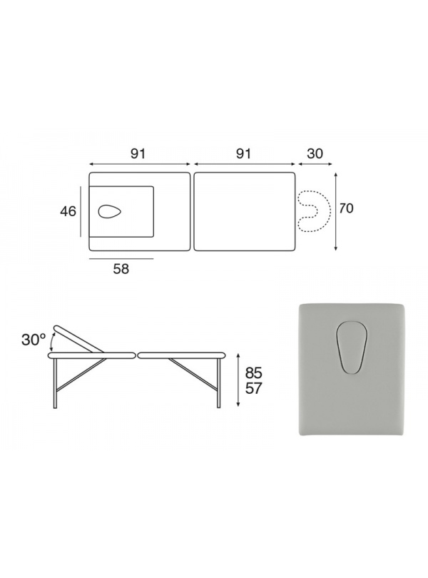 Camilla Plegable Madera C3210