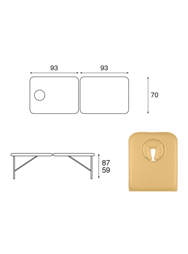 Camilla Plegable Madera C3611