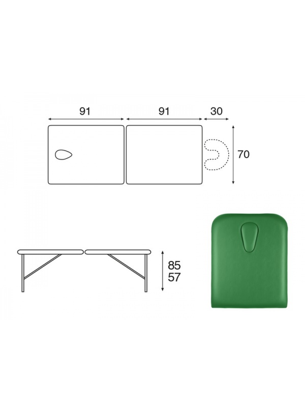 Camilla Plegable Madera C3208