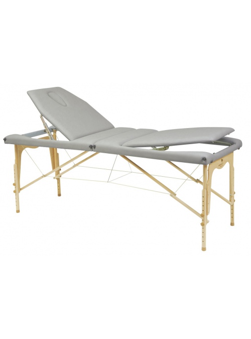 Camilla plegable técnica regulable madera natural T22 70x182 