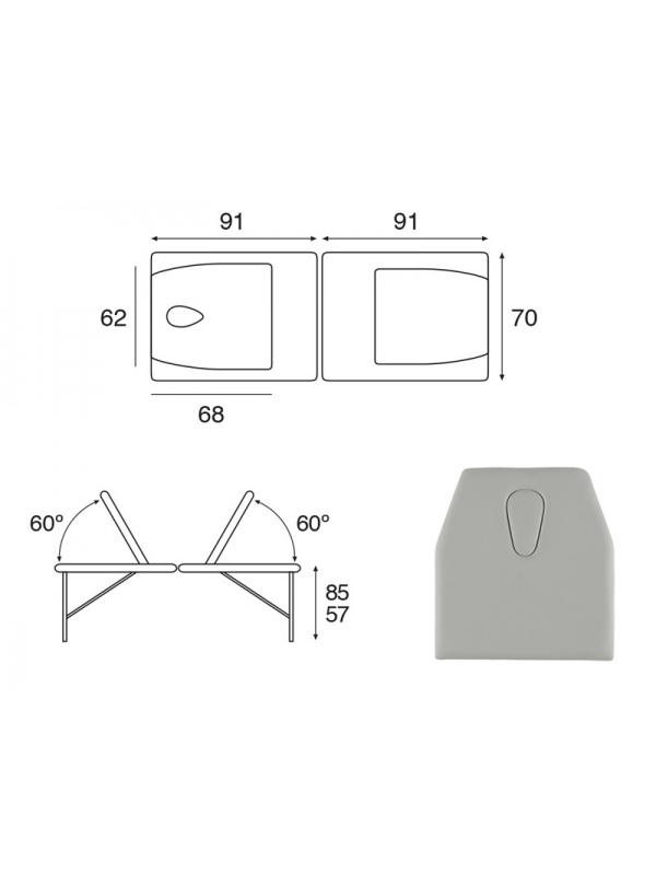 Camilla Plegable Madera C3213