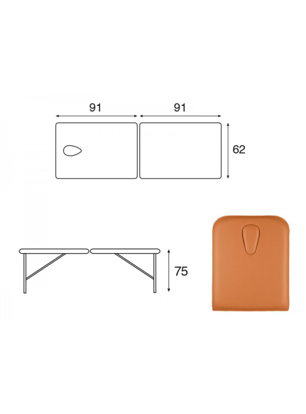Camilla Plegable Madera C3212