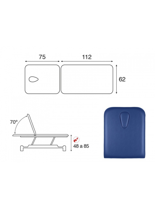  Camilla eléctrica biela blanca 2 cuerpos T13 62x188 2