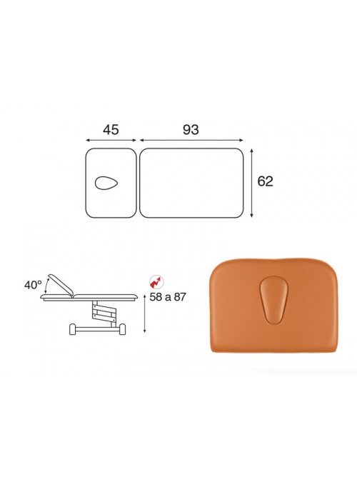 Camilla eléctrica PEDIATRIA biela blanca especialidades T07 62x140 2