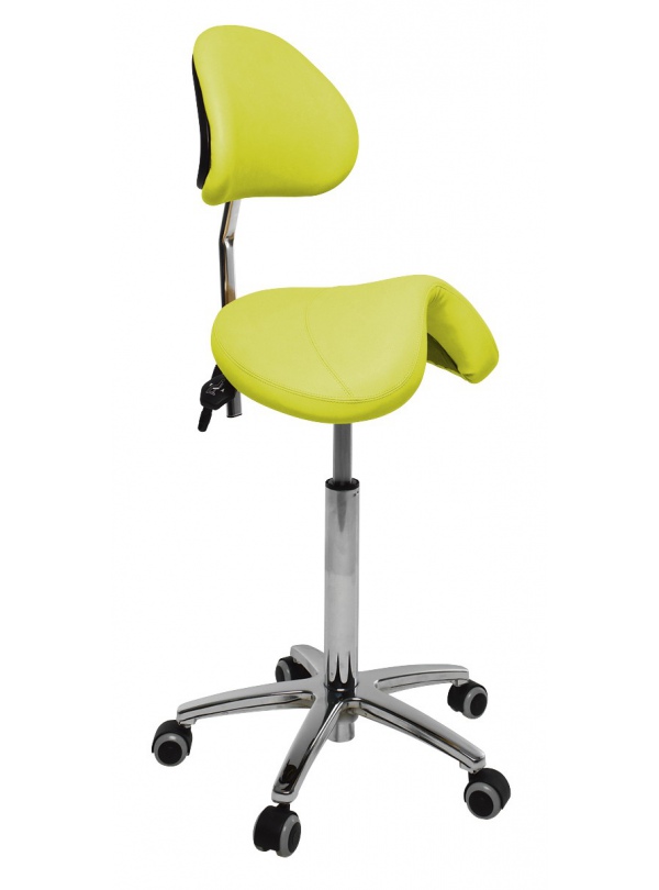 Taburete pony base aluminio con respaldo