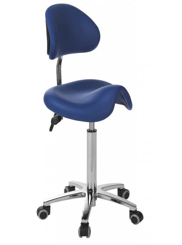 Taburete derby base aluminio con respaldo