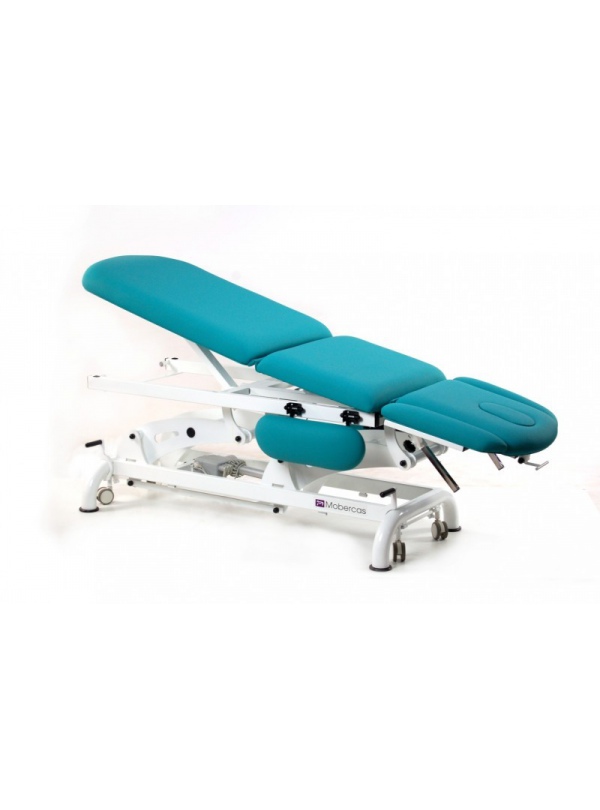 Camilla multifuncional de 9 secciones con regulación de altura, respaldo, pliegue central y tren de Lemburg motorizados