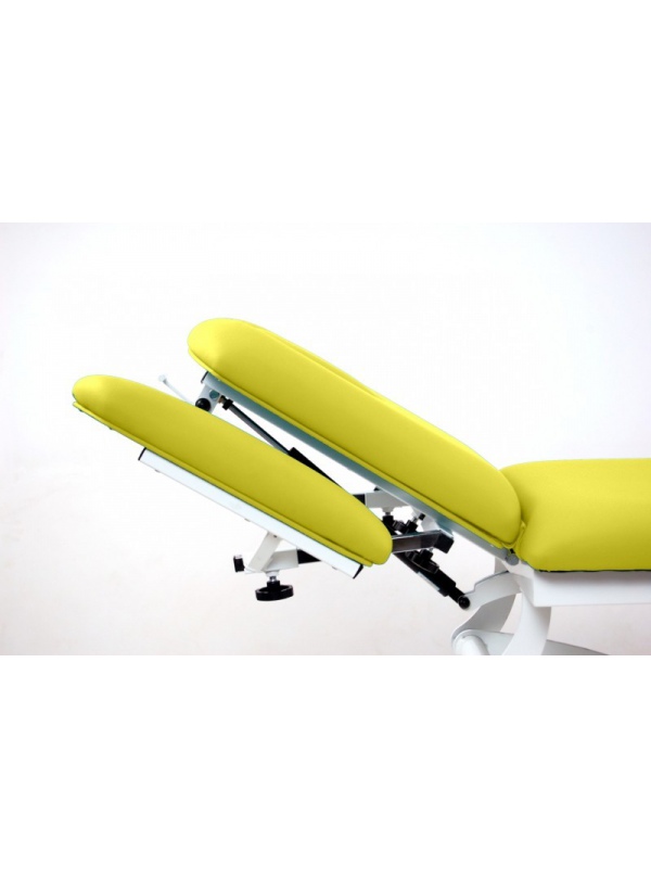 Camilla de reconocimiento eléctrica de 2 secciones con ruedas escamoteables.