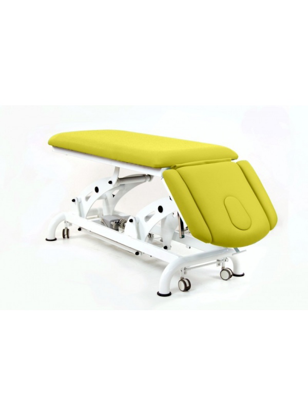 Camilla de reconocimiento eléctrica de 2 secciones con ruedas escamoteables.
