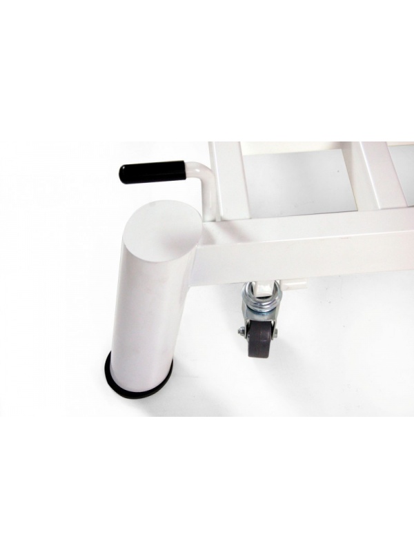 Camilla eléctrica Bobath tipo tijera de 2 secciones con subida recta sin desplazamiento lateral y con ruedas