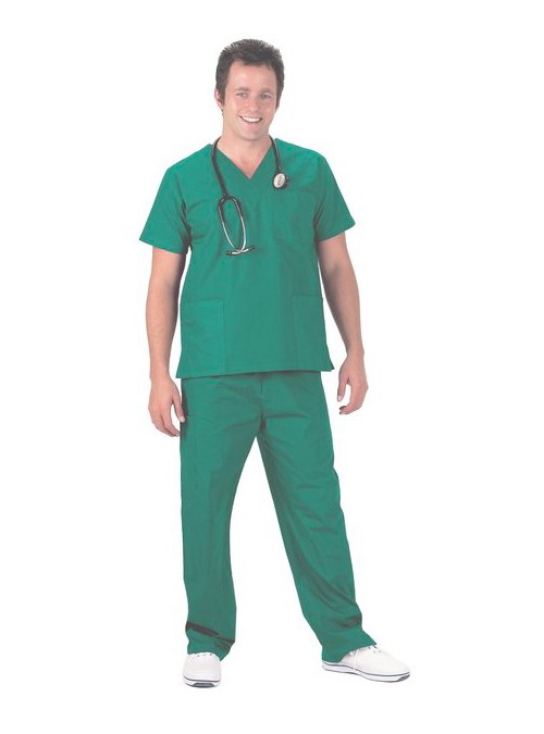 Pijama Verde Quirófano Cuello de Pico