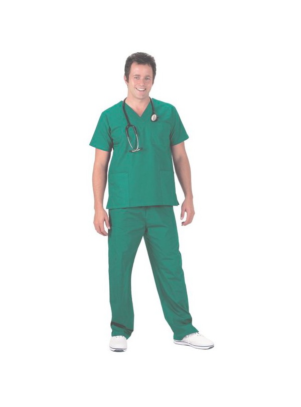 Pijama Verde Quirófano Cuello de Pico