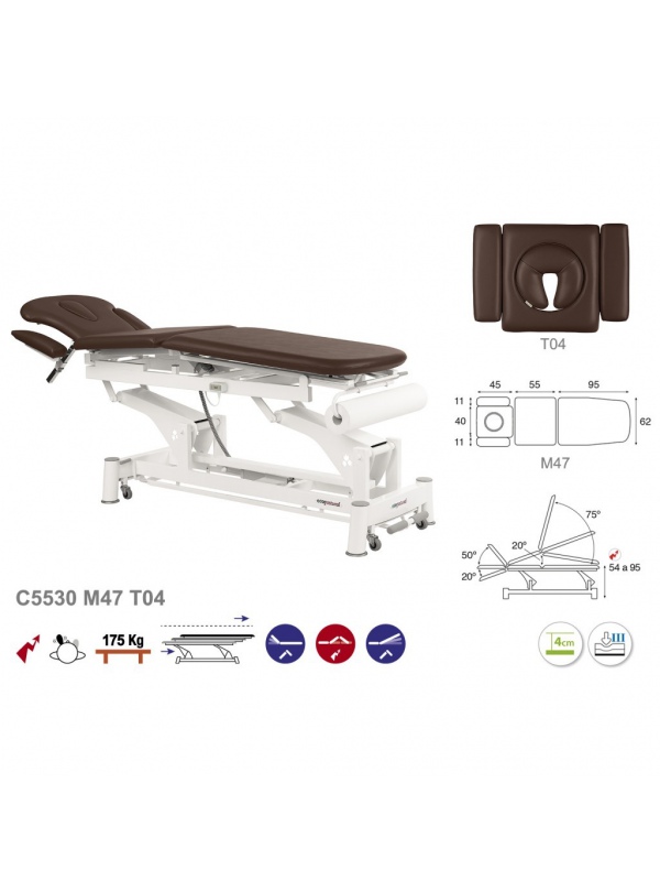 Camilla eléctrica (H) biela blanca multifuncional