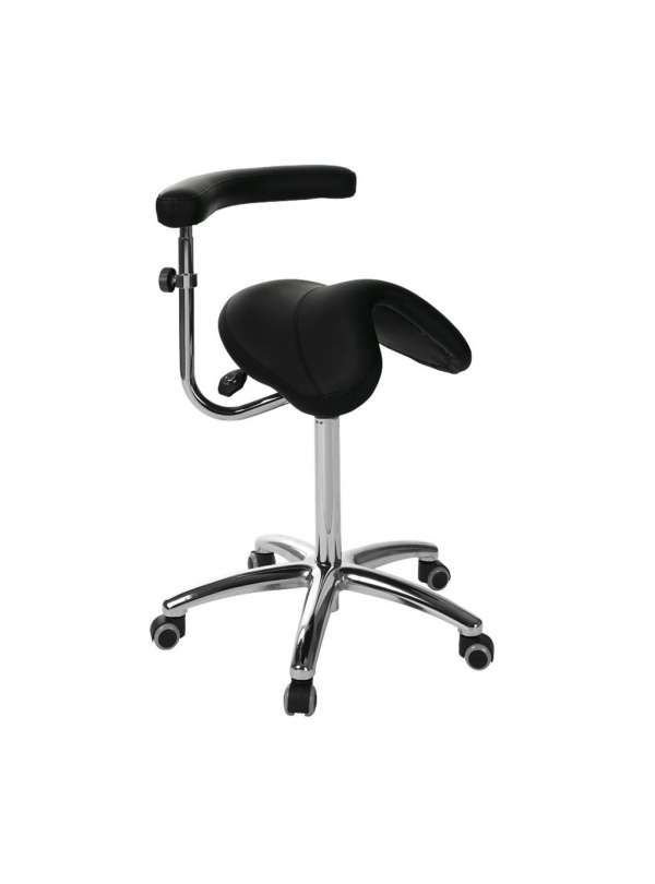 Taburete pony silla de montar base aluminio con brazo multifunción