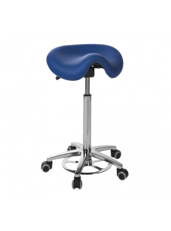 Taburete derby base aluminio con accionamiento de pie