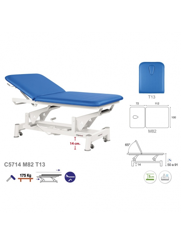 Camilla hidráulica biela blanca Babath T15 100x185 Camilla hidráulica biela blanca Babath T15 100x185