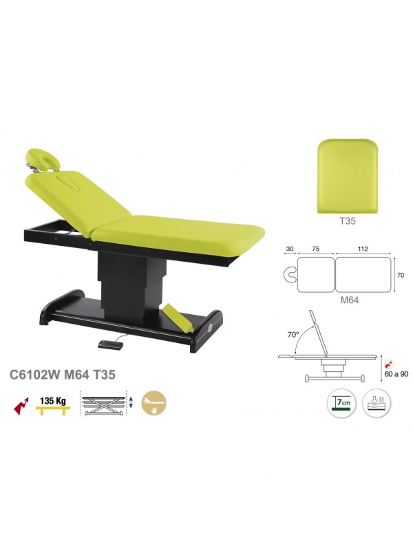 Camilla eléctrica columna wengué 2 cuerpos