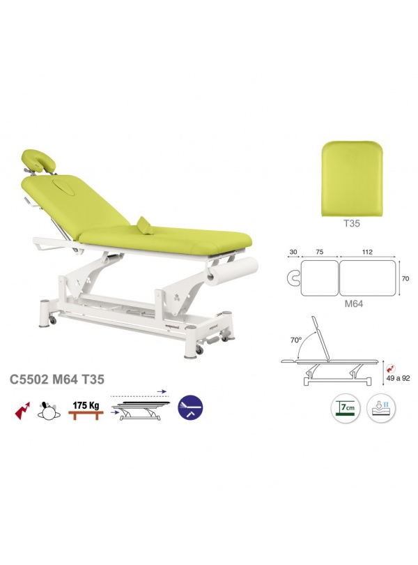 Camilla eléctrica biela blanca 2 cuerpos T13 70x188