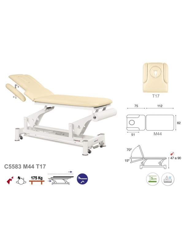 Camilla eléctrica biela blanca 2 cuerpos T16 62x188