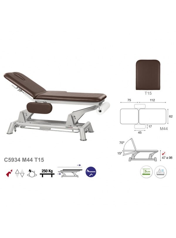 Camilla eléctrica biela gris 2 cuerpos T13 62x188