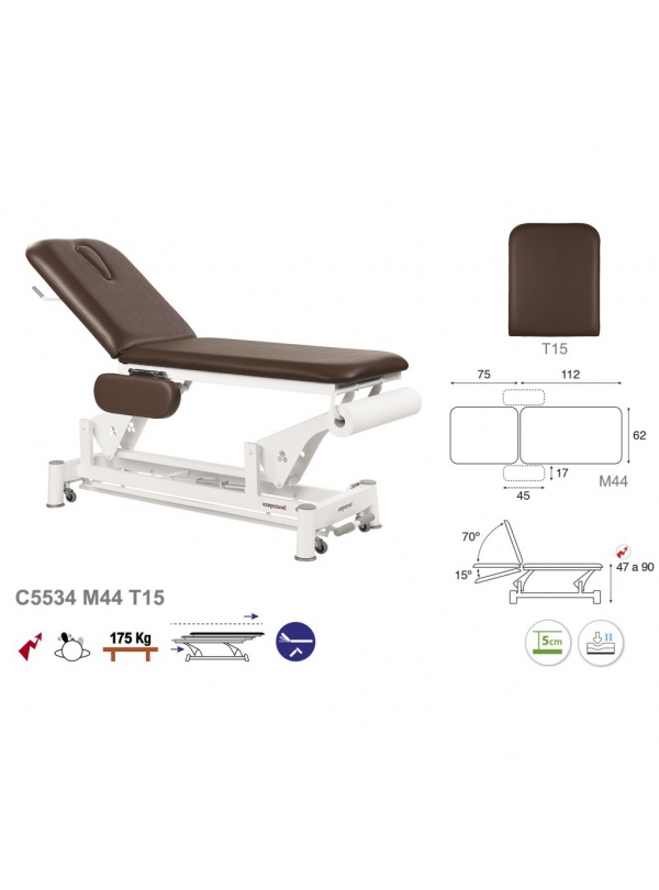 Camilla eléctrica biela blanca 2 cuerpos T13 62x188