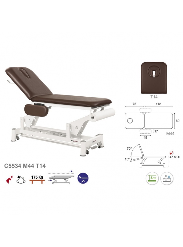 Camilla eléctrica biela blanca 2 cuerpos T13 62x188