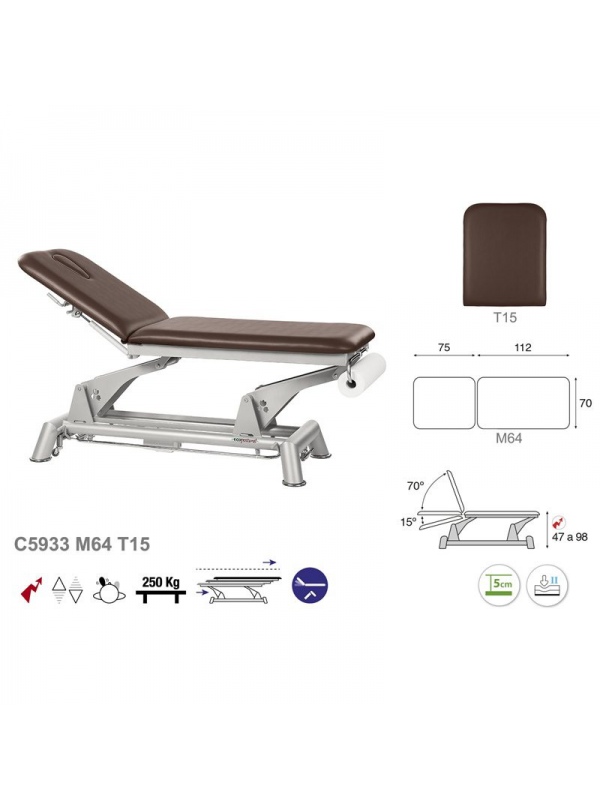 Camilla eléctrica biela gris 2 cuerpos T13 62x188