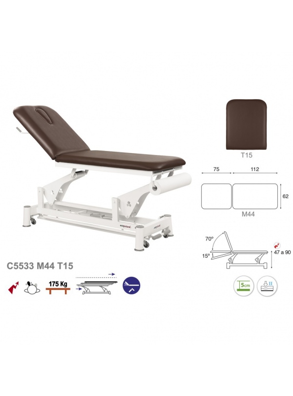 Camilla eléctrica biela blanca 2 cuerpos T13 62x188