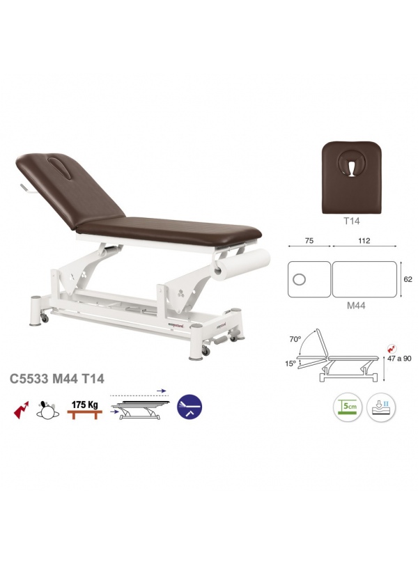 Camilla eléctrica biela blanca 2 cuerpos T13 62x188