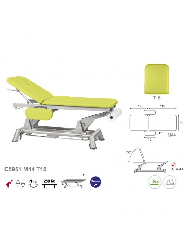 Camilla eléctrica biela gris 2 cuerpos T13 62x188 