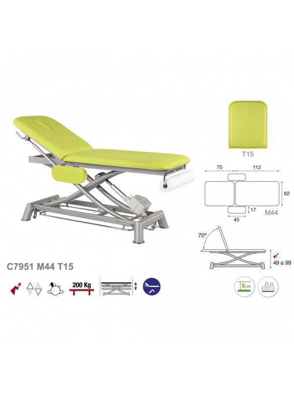Camilla eléctrica biela gris 2 cuerpos T13 62x188