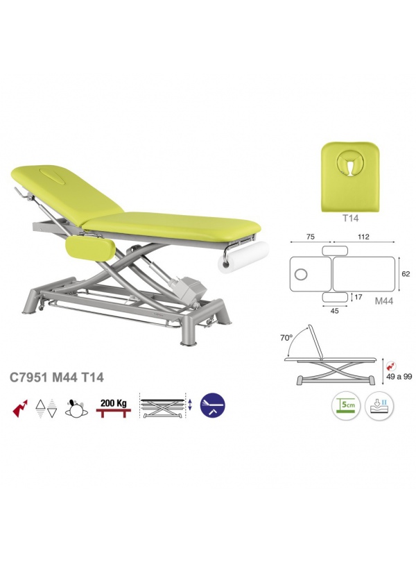 Camilla eléctrica biela gris 2 cuerpos T13 62x188