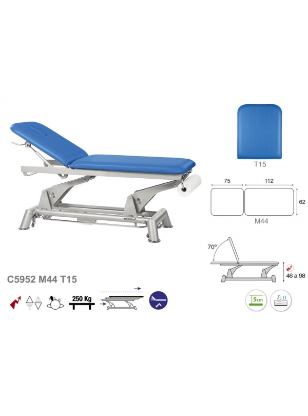 Camilla eléctrica biela gris 2 cuerpos T13 62x188