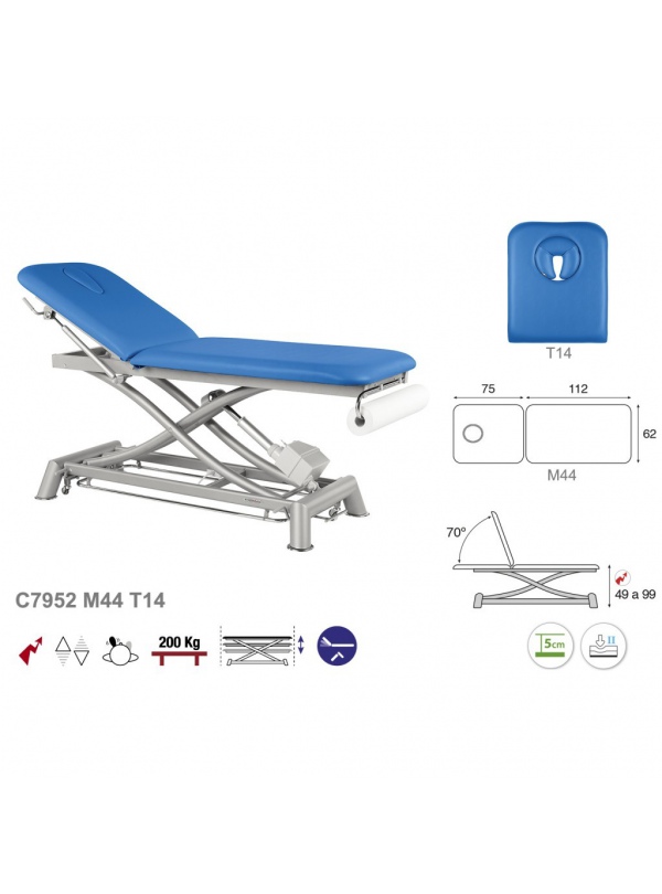 Camilla eléctrica biela gris 2 cuerpos T13 62x188 