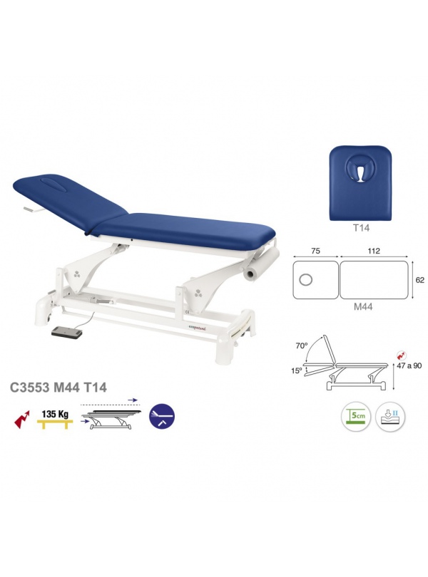  Camilla eléctrica biela blanca 2 cuerpos T13 62x188