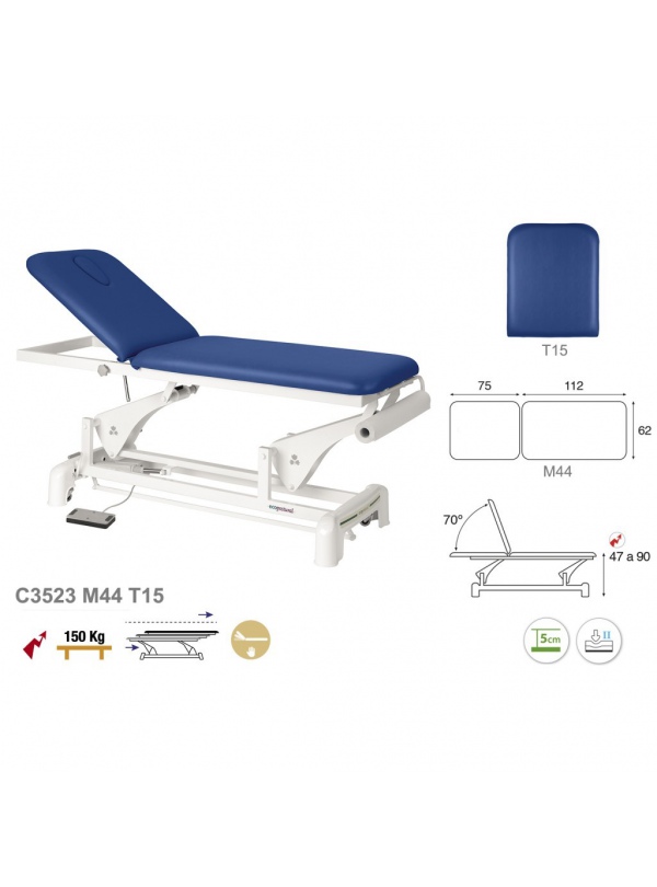   Camilla eléctrica biela blanca 2 cuerpos T13 62x188