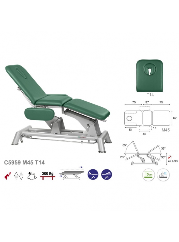 Camilla eléctrica biela gris 3 cuerpos T13 62x192