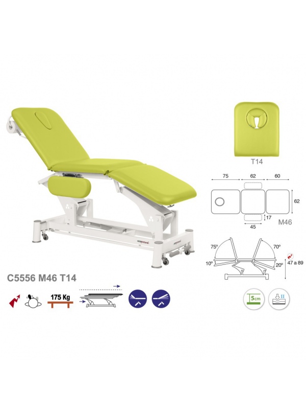 Camilla eléctrica biela blanca 3 cuerpos T13 62x198