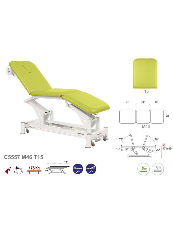 Camilla eléctrica biela blanca 3 cuerpos T13 62x198