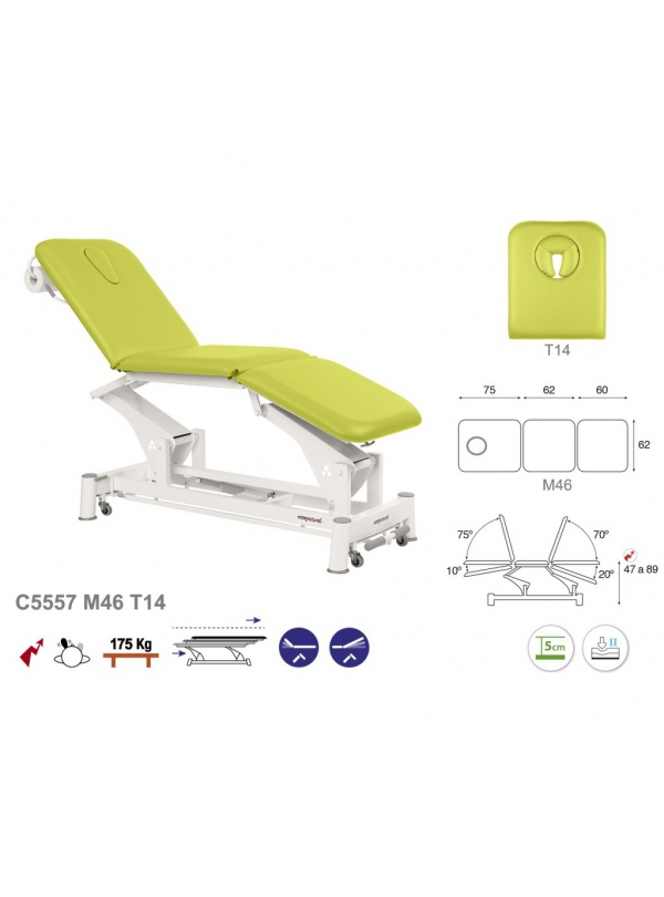 Camilla eléctrica biela blanca 3 cuerpos T13 62x198