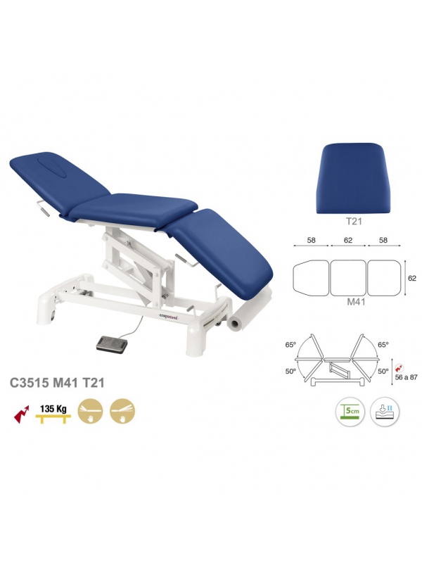 Camilla eléctrica biela blanca 3 cuerpos T20 62x182