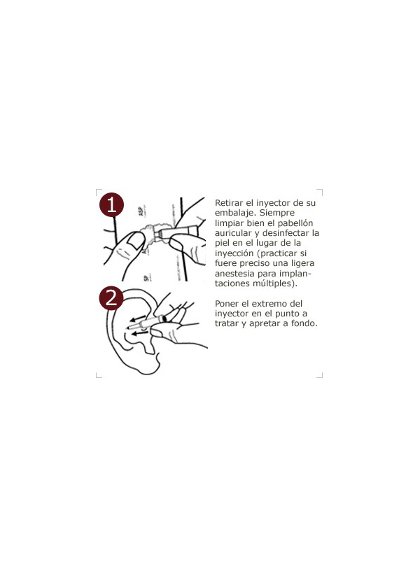 Agujas auriculoterapia acero inoxidable ASP