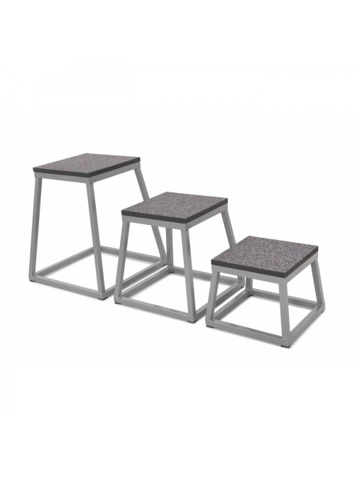 Plataforma de salto metálica. Plyo box. Set de 3 uds.