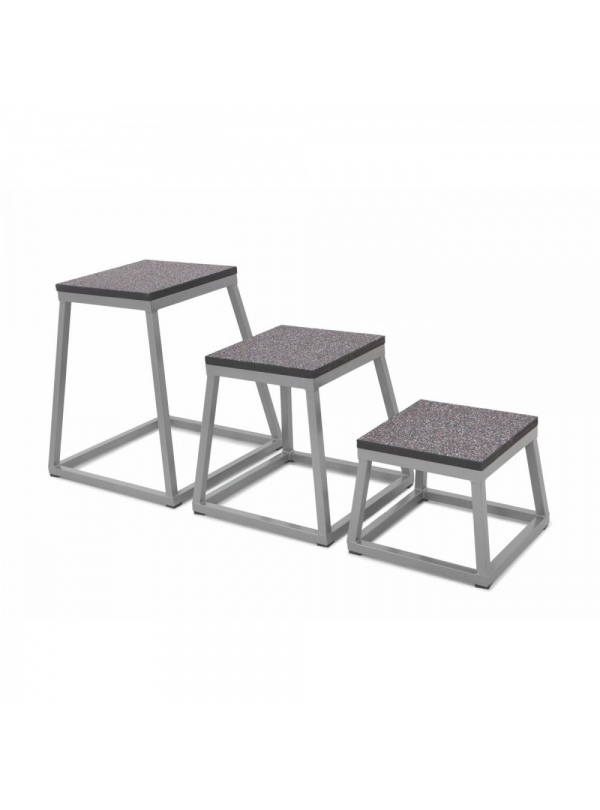 Plataforma de salto metálica. Plyo box. Set de 3 uds.