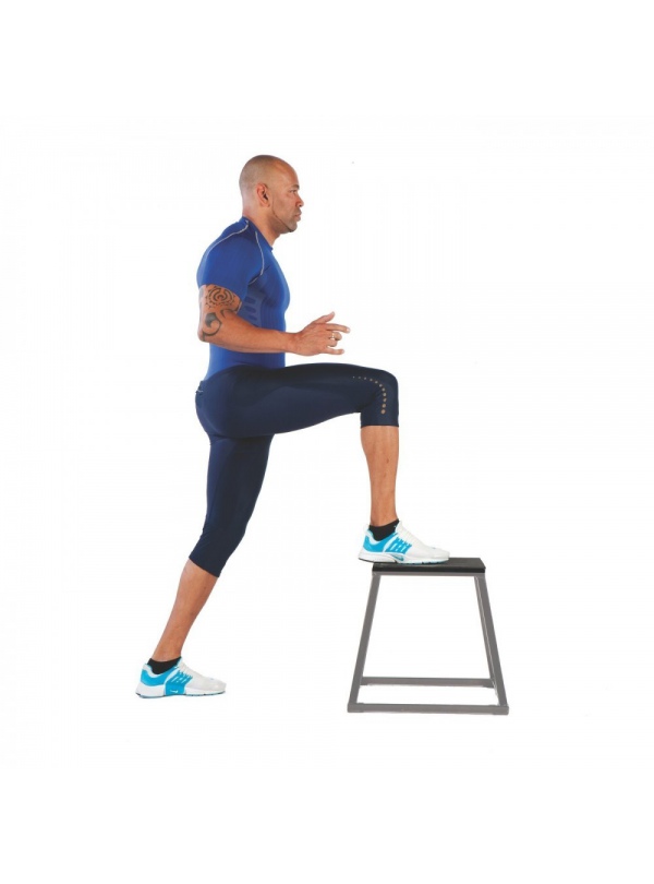 Plataforma de salto metálica. Plyo box. Set de 3 uds.