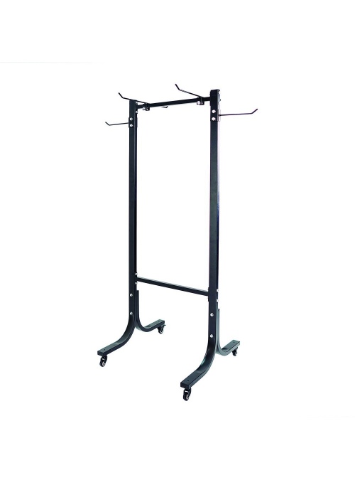 Estantería doble para colchonetas, ajustable y con ruedas 2