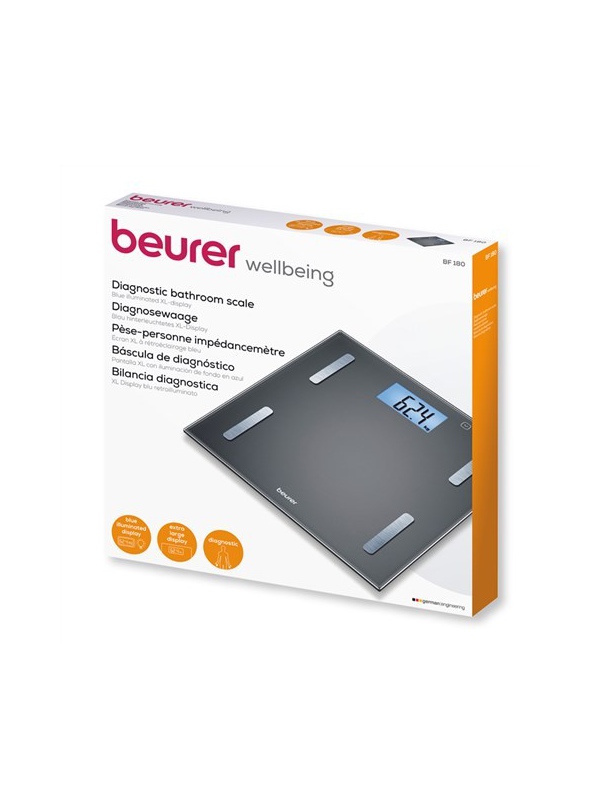 Báscula Digital Diagnóstica con IMC de Vídrio